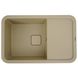 Мийка для кухні гранітна прямокутна PLATINUM 7850 CUBE 775x505x180мм без сифону бежева PLS-A27546 1 з 4