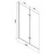 Шторка для ванної скляна MEXEN Castor універсальна дві секції складна 150x100см прозора 6мм профіль хром MEX-892-100-002-01-00 7 з 7