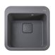 Мийка для кухні гранітна квадратна GLOBUS LUX BARBORA 510x510x190мм без сифону сіра 000008101 1 з 6