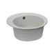 Мийка для кухні гранітна кругла PLATINUM 510 YARA 510x510x180мм без сифону біла PLS-A24804 5 з 6