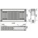 Стальной панельный радиатор отопления KALITE 500x1200 мм нижнее подключение класс 22 000022646 2 из 4