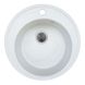 Мийка для кухні гранітна кругла PLATINUM 510 YARA 510x510x180мм без сифону біла PLS-A24804 1 з 6