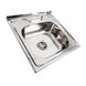 Мийка для кухні із нержавіючої сталі квадратна накладна PLATINUM 5050 500x500x160мм глянцева 0.7мм із сифоном PLS-A291 4 з 7