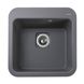 Мийка для кухні гранітна квадратна GLOBUS LUX BARBORA 510x510x190мм без сифону сіра 000008101 6 з 6