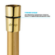 Шланг для душа DROP Silk DuoFlex полимерный с двойным Анти-Твистом 175 см золотой SH-H175-GLD-P 9 из 11