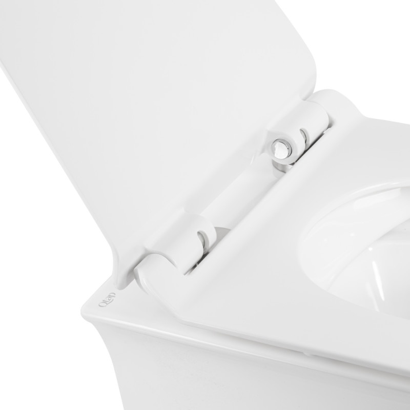 Унитаз подвесной для инсталляции безободковый белый Q-TAP Virgo с сиденьем с микролифтом QT1833051ERW
