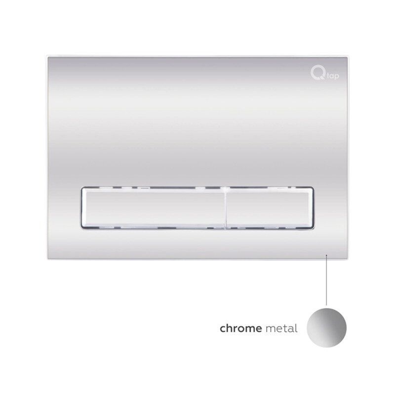 Кнопка зливу для інсталяції Q-TAP Nest пластикова подвійна глянцева хром QT0111M08381CRM