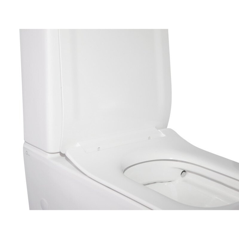 Унитаз-компакт напольный безободковый белый Q-TAP Crow сиденье микролифт выпуск в стену QT05222170W