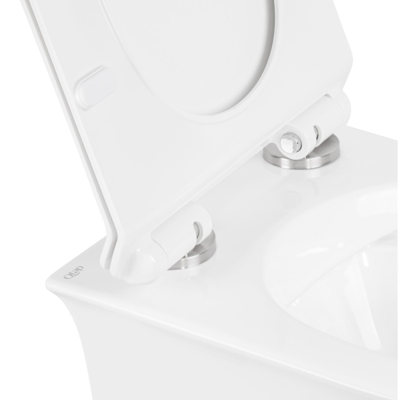 Унітаз підвісний безобідковий білий Q-TAP Virgo із сидінням з мікроліфтом QT1833051ERW