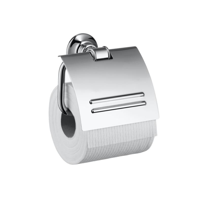 Держатель для туалетной бумаги с крышкой HANSGROHE AXOR Montreux 42036000 округлый металлический хром