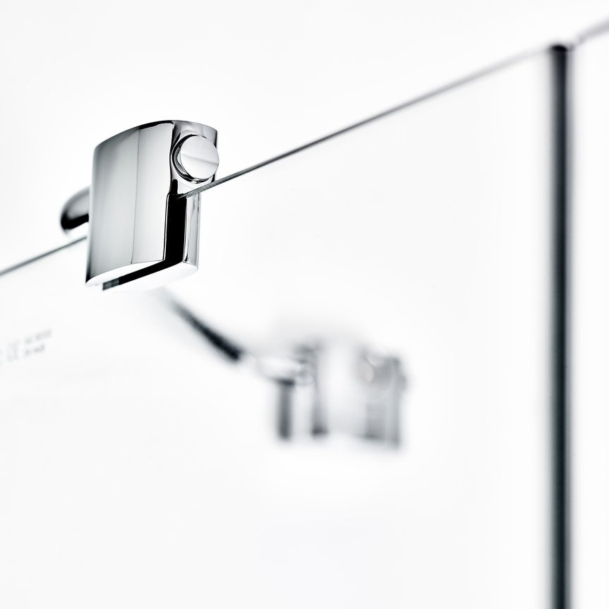 Двері скляні для душової ніші розпашні двосекційні RAVAK SmartLine SMSD2-120 B-R 190x120см прозоре скло 6мм профіль хром 0SPGBA00Z1