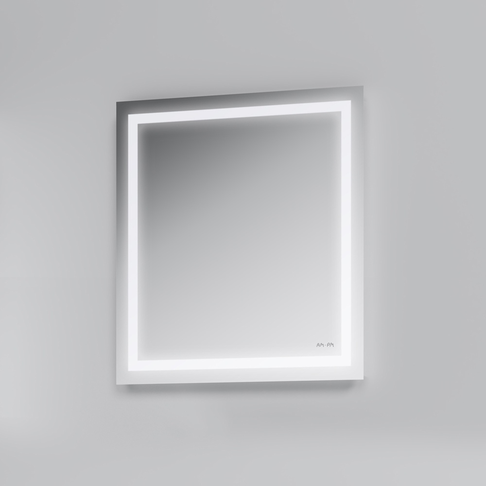 Зеркало прямоугольное в ванную AM.PM GEM 70x65см c подсветкой прямоугольное M91AMOX0651WG38