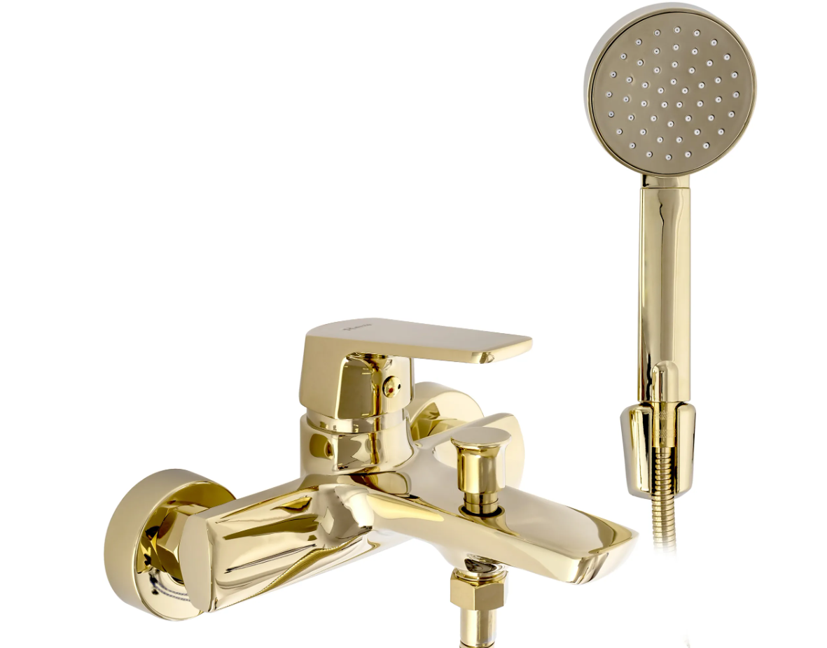 Змішувач для ванної одноважільний із коротким виливом REA RUSEL GOLD золото латунь REA-B2034