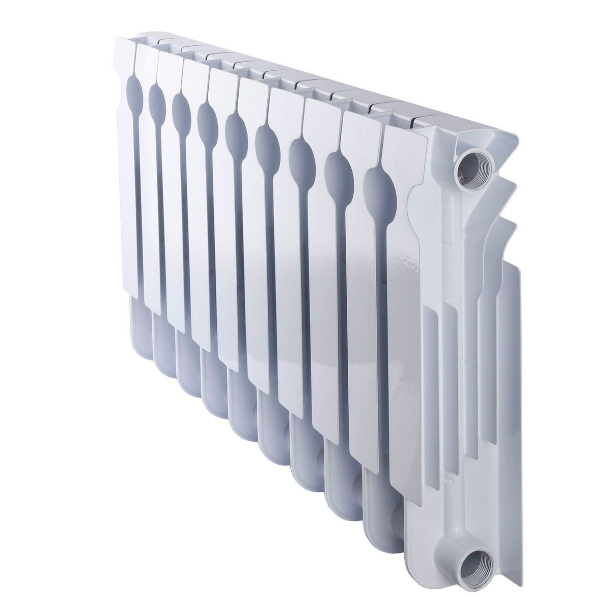 Биметаллический радиатор отопления QUEEN THERM 420x80 мм боковое подключение секционный 000021821 (продажа от 10шт)