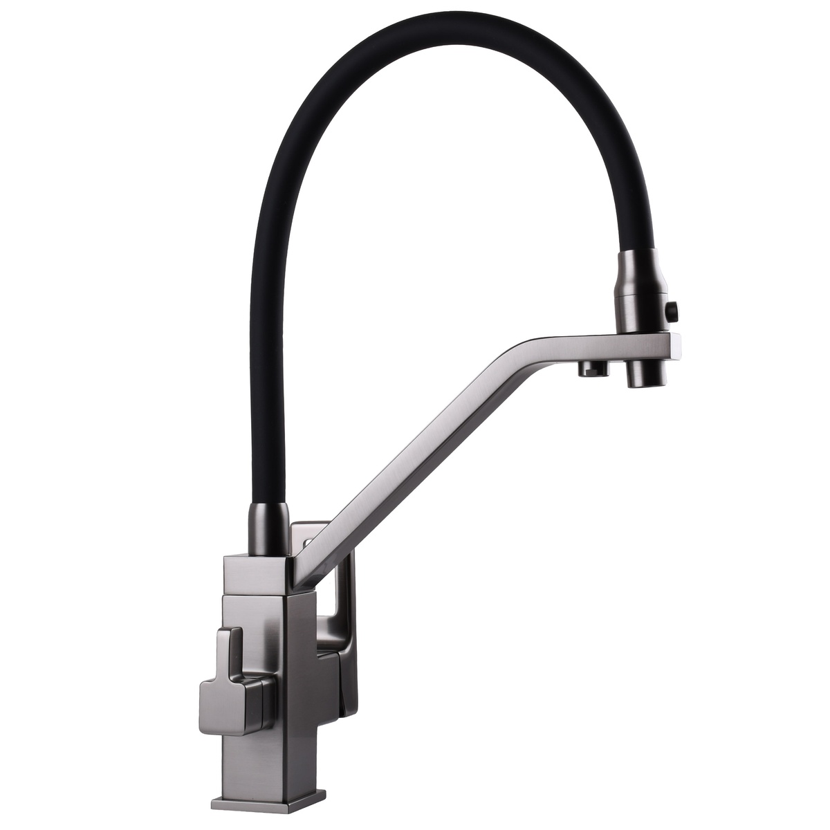 Змішувач для кухні із краном для фільтрованої води GLOBUS LUX LAZER GLLR-0900-11-01 чорний латунь 000026504