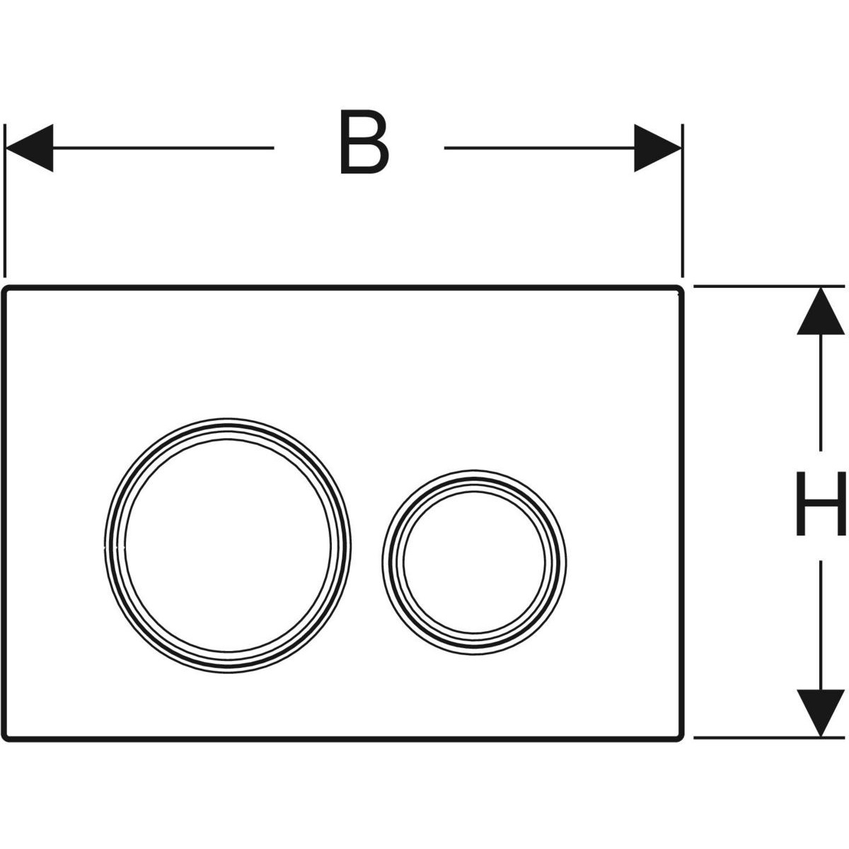 Кнопка зливу для інсталяції GEBERIT Sigma21 скляна подвійна глянцева чорна 115.884.SJ.1