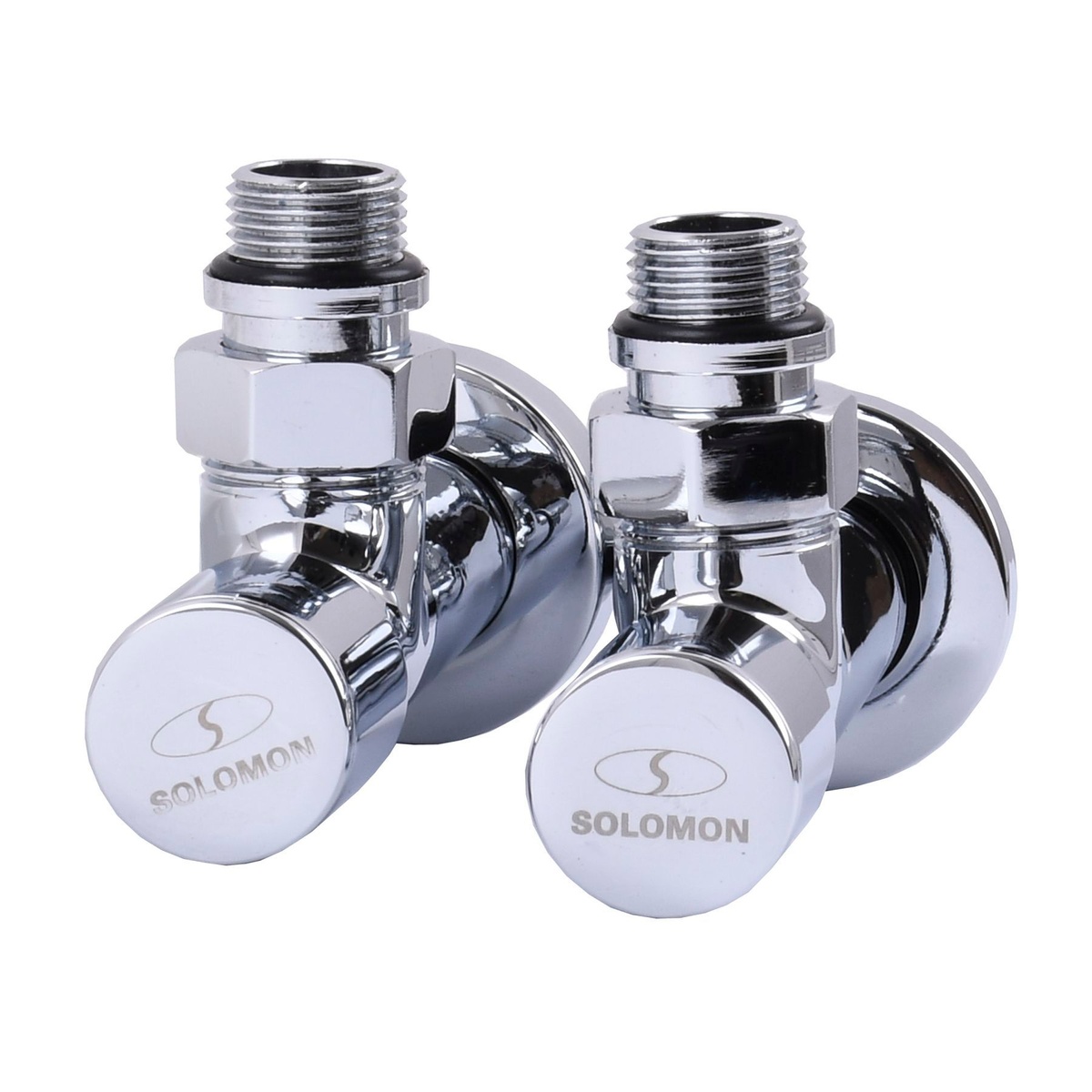 Вентиль для рушникосушки SOLOMON LUX CHROM 7777 кутовий 1/2" зв-зв 000017504