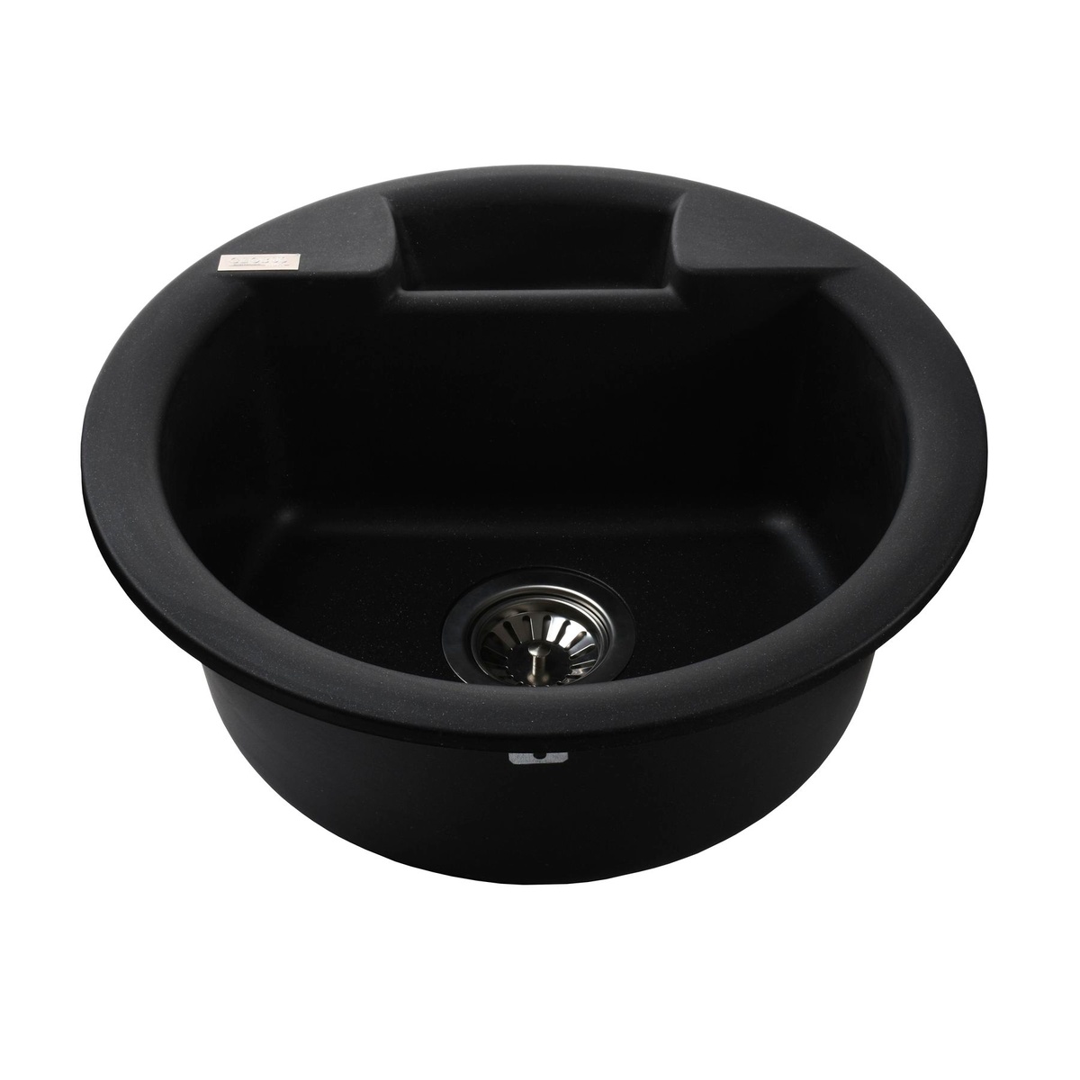 Раковина на кухню керамічна кругла GLOBUS LUX GURON 480мм x 480мм чорний без сифону 000022380