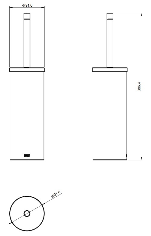 Йоржик для унітазу підлоговий COSMIC Logic 2260201 округлий із нержавіючої сталі хром
