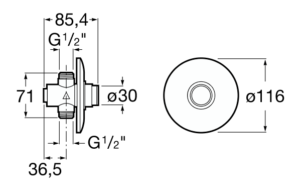 Кнопка спуску для інсталяції ROCA INSTANT універсальна одинарна 116мм хром A5A9077C00
