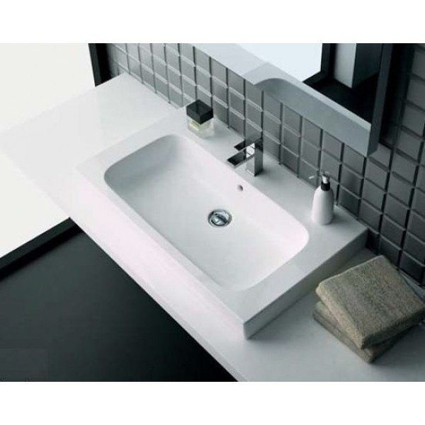 Умывальник подвесной в ванную 800мм x 485мм KOLO MODO белый прямоугольная L31980000