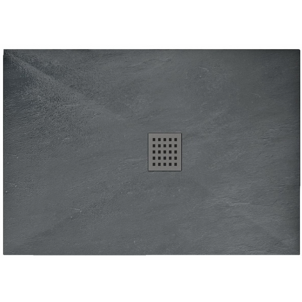 Піддон для душової кабіни REA ROCK REA-K4582 80x100x3.5см прямокутний акриловий із сифоном сірий