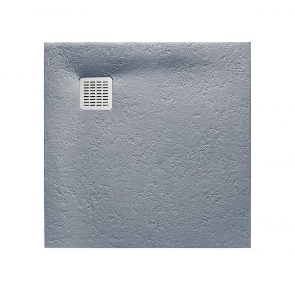 Піддон для душової кабіни ROCA TERRAN AP0338438401300 90x90x2.8см квадратный із штучного каменю із сифоном сірий