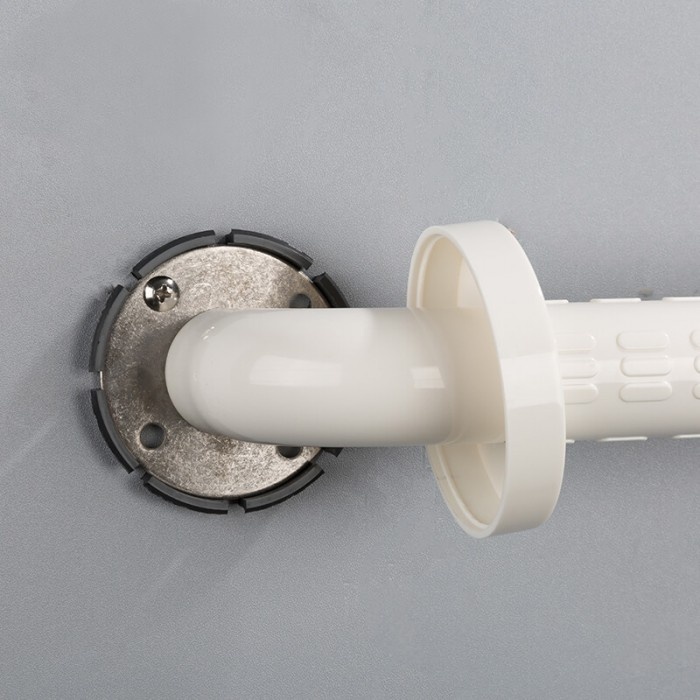 Поручень настенный для ванной FRAP 485мм прямой округлый пластиковый белый F8101