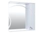 Шкафчик подвесной с зеркалом в ванную AQUARIUS RONDA 80x85x17см c подсветкой с полочкой белый AQ-U1113070146 1 из 3