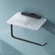 Тримач для туалетного паперу із поличкою AM.PM X-Joy округлий металевий чорний A85A341522 7 з 8