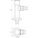 Кран кульовий побутовий SOLOMON LUX CHROM 7777 кутовий 1/2" зв-зв 000017504 2 з 6