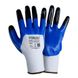Перчатки трикотажные с частичным нитриловым покрытием усиленные пальцы р10 (сине-черные, манжет) SIGMA (9443641) 1 из 2