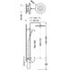 Душова система із термостатом TRES OWER-WALL із верхнім душем та виливом латунна хром 19031202 2 з 3