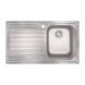 Мийка на кухню сталева прямокутна APELL 500мм x 860мм мікротекстура 0.6мм із сифоном VE861ILAC 1 з 8