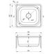 Мийка для кухні із нержавіючої сталі прямокутна DEANTE Doppio 480x430x175мм матова 0.6мм із сифоном ZEN_0103 2 з 2