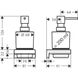 Дозатор для жидкого мыла HANSGROHE ADDSTORIS 41745000 настенный на 200мл стеклянный хром 2 из 4