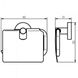 Подставка для туалетной бумаги с крышкой HACEKA Kosmos White белый металл 1142251 4 из 4