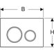 Кнопка зливу для інсталяції GEBERIT Sigma21 скляна подвійна глянцева чорна 115.884.SJ.1 2 з 4