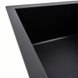 Мойка для кухни гранитная прямоугольная PLATINUM 6550 LOTUS 650x500x200мм без сифона черная PLS-A41107 5 из 6