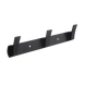 Тримач з гачками для рушників MVM 255мм потрійний прямокутний металевий чорний HA-02/3 BLACK 3 з 9