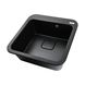 Мийка для кухні гранітна квадратна GLOBUS LUX BARBORA 510x510x190мм без сифону чорна 000007954 2 з 5