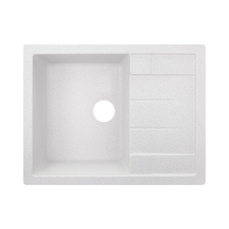 Мийка на кухню керамічна прямокутна LIDZ WHI-01 500мм x 650мм білий без сифону LIDZWHI01650500200