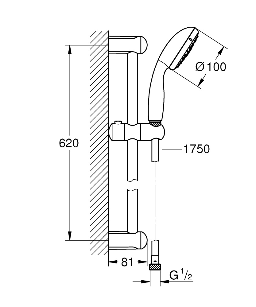 Комплект смесителей для ванны GROHE Costa хром латунь 25450001_21390001_2779400