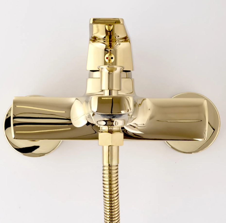 Cмеситель для ванны однорычажный с коротким изливом REA RUSEL GOLD золото латунь REA-B2034