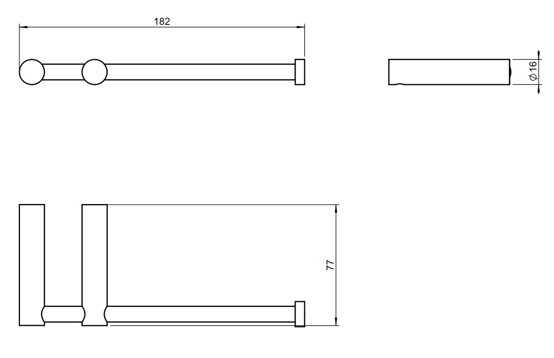 Тримач для туалетного паперу COSMIC Logic 2260256 округлий із нержавіючої сталі хром