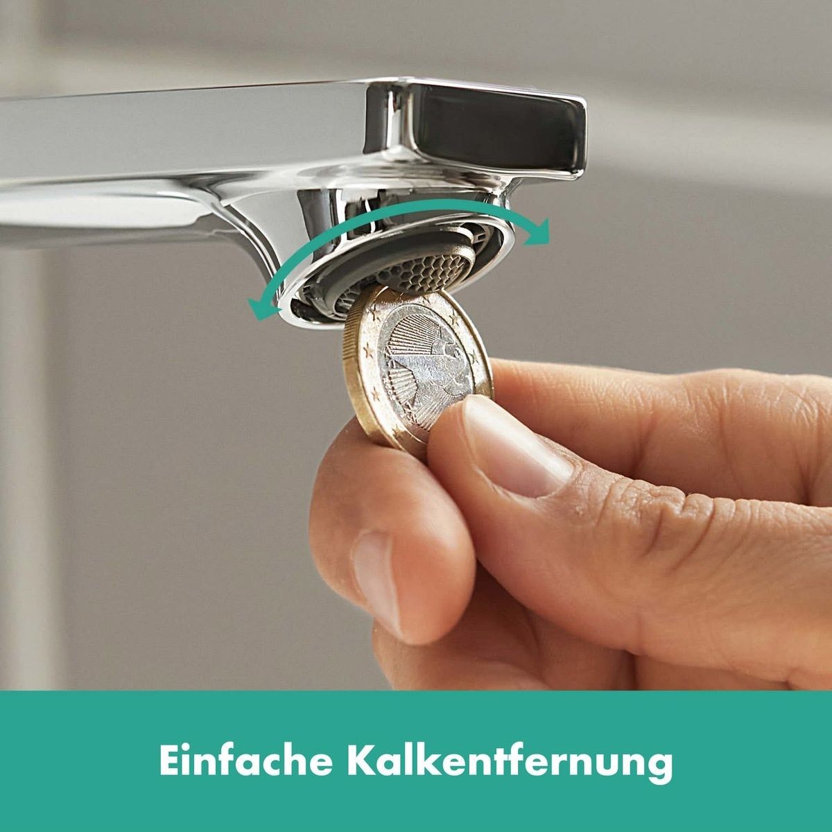 Змішувач для умивальника одноважільний HANSGROHE Rebris E EcoSmart+ хром латунь з донним клапаном 72589000