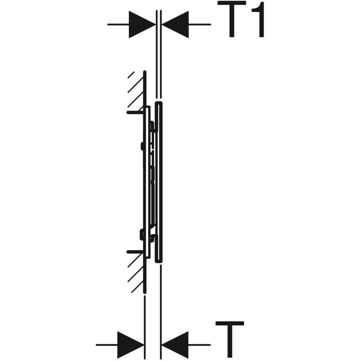 Кнопка слива для инсталляции GEBERIT Sigma70 нержавейка пневматическая двойная матовая хром 115.625.FW.1