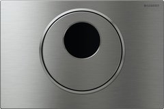 Кнопка слива для инсталляции сенсорная GEBERIT Sigma 10 металлическая двойная матовая хром 115.890.SN.5