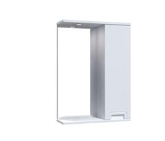Шкафчик подвесной с зеркалом в ванную AQUARIUS SIMPLI 50x70x17см c подсветкой с полочкой белый AQ-U1112469664