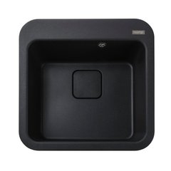 Кухонная мойка гранитная квадратная GLOBUS LUX BARBORA 510мм x 510мм черный без сифона 000007953